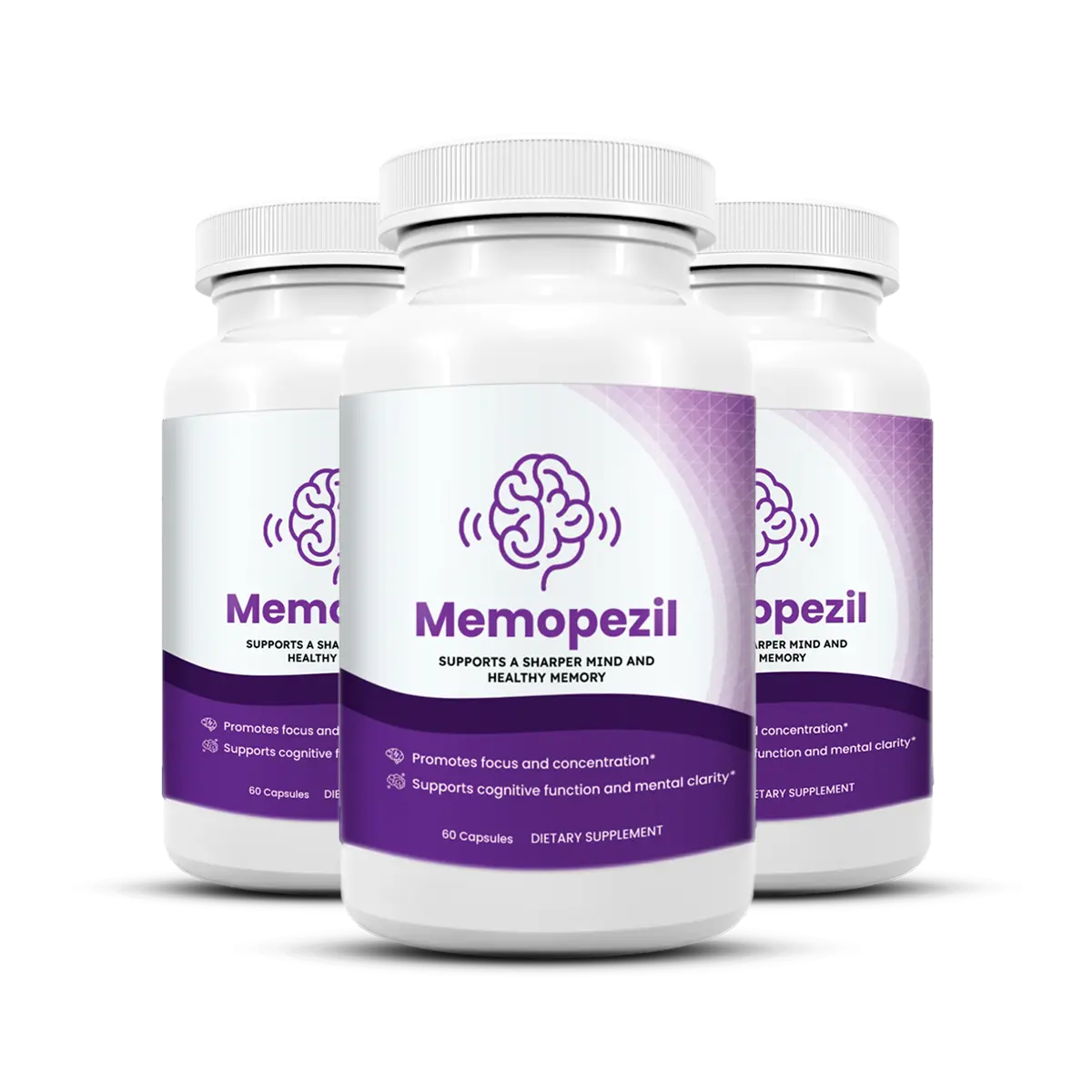 MemoPezil natural brain support ingredients ginkgo bacopa phosphatidylserine theanine rhodiola